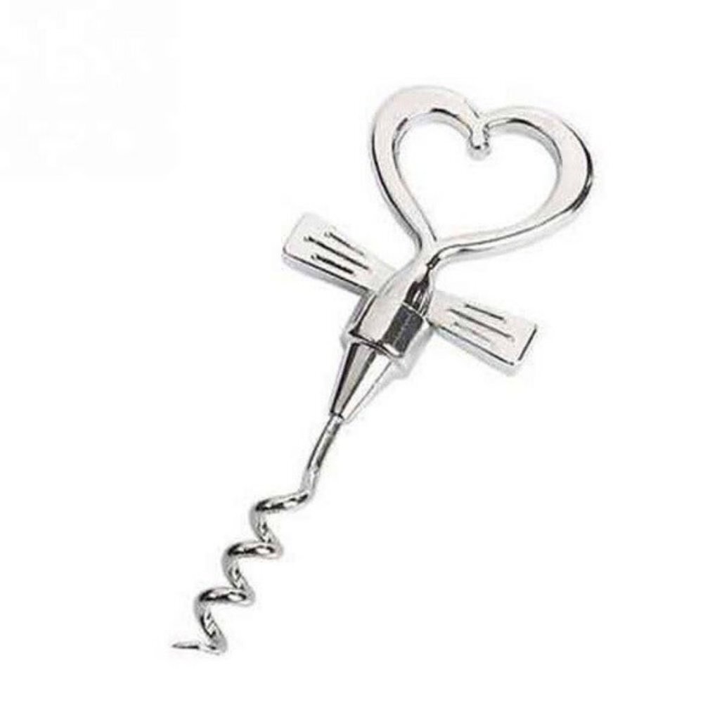Silver heart wine bottle opener